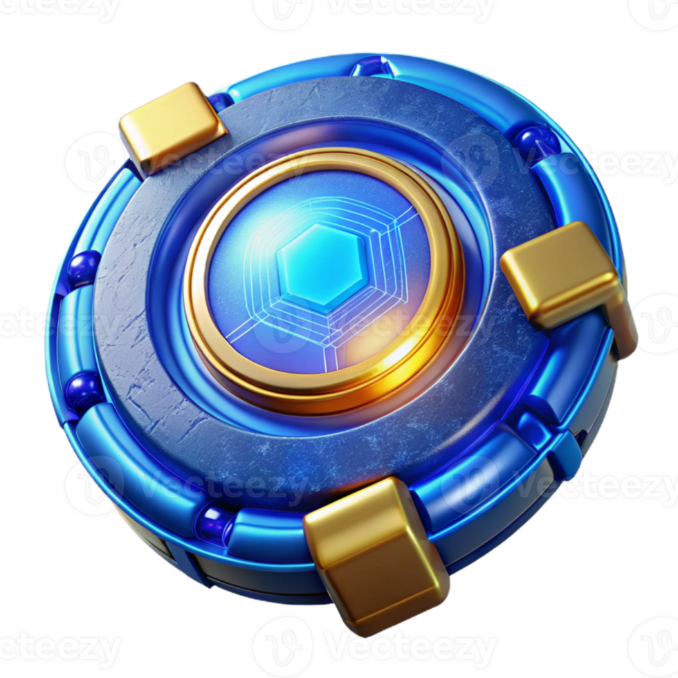 impressive traditional Blue Tech Hud Element Isolated for Futuristic Designs detailed png