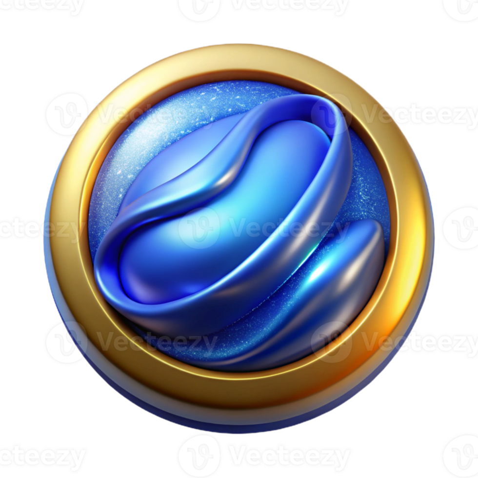 élégant abstrait bleu ui bouton ensemble isolé pour mobile app conception exclusif png