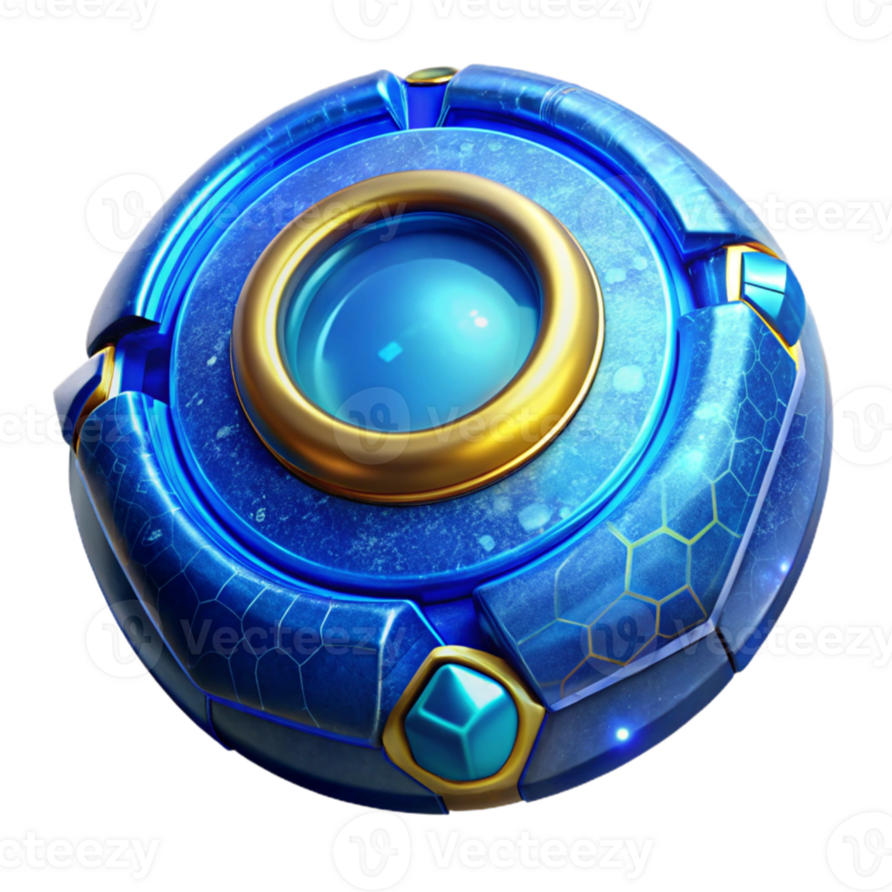 magnificent modern Blue Tech Hud Element Isolated for Futuristic Designs exclusive png