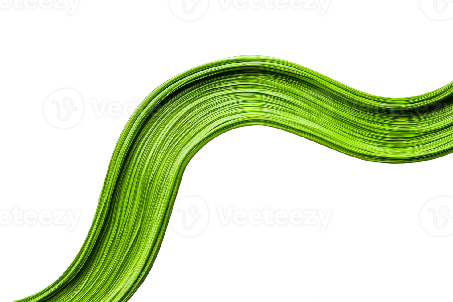 Green brush stroke design, abstract line art, creative backdrop, cut out transparent png