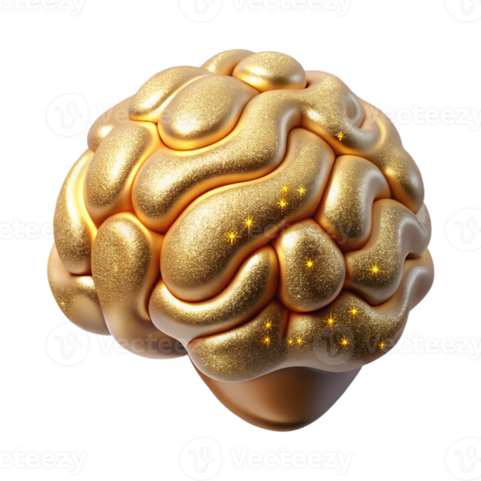 vibrant modern Brain Neurology Icon Cutout for Medical Research high quality png