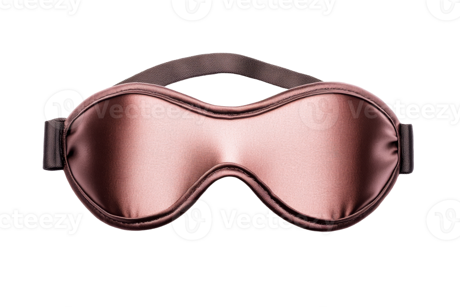 Eye mask for sleeping in bronze color, cut out transparent png