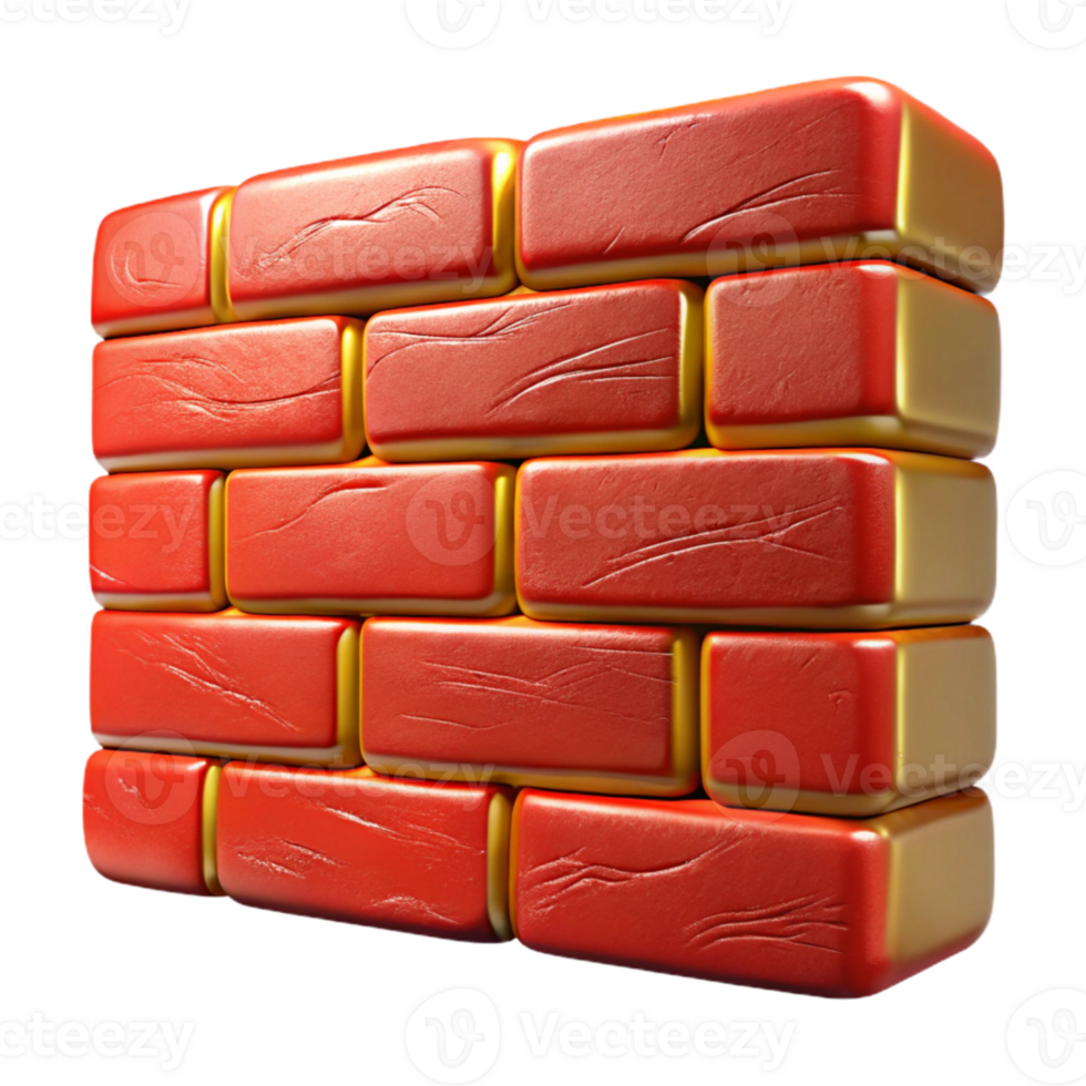 wonderful minimalist Brick Wall Pattern Red Clay Transparent Background high resolution png