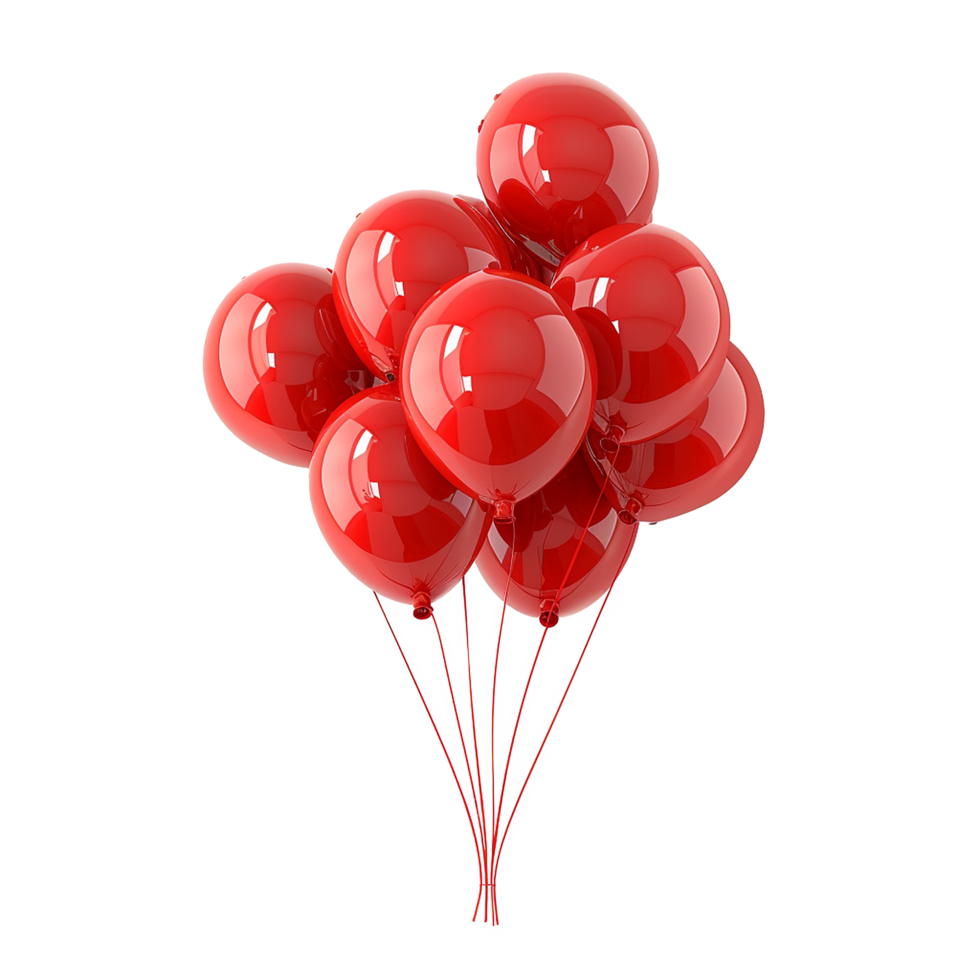 A bunch of red balloons on a black background png