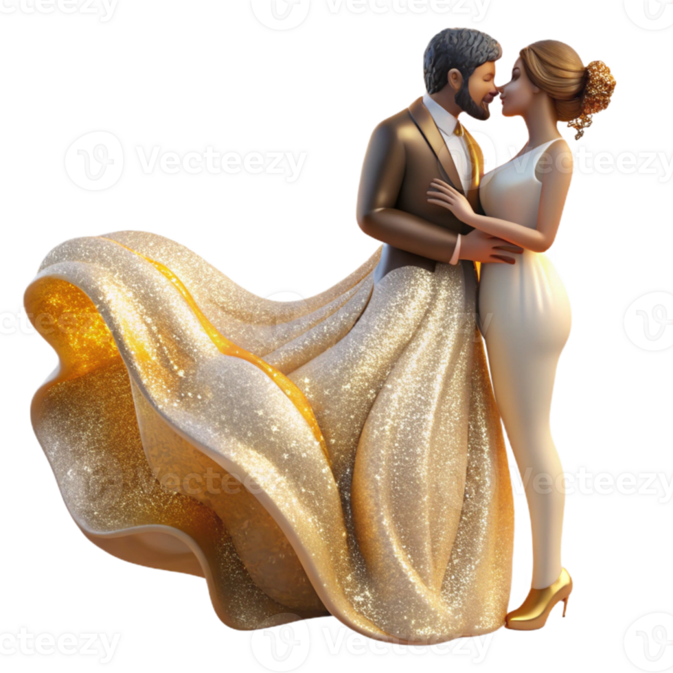 elegant modern Bride and Groom Silhouette Kissing Transparent for Romantic Cards png