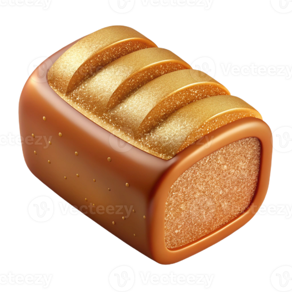 extraordinary rustic Brown Bread Loaf Sliced Isolated for Bakery Marketing detailed png