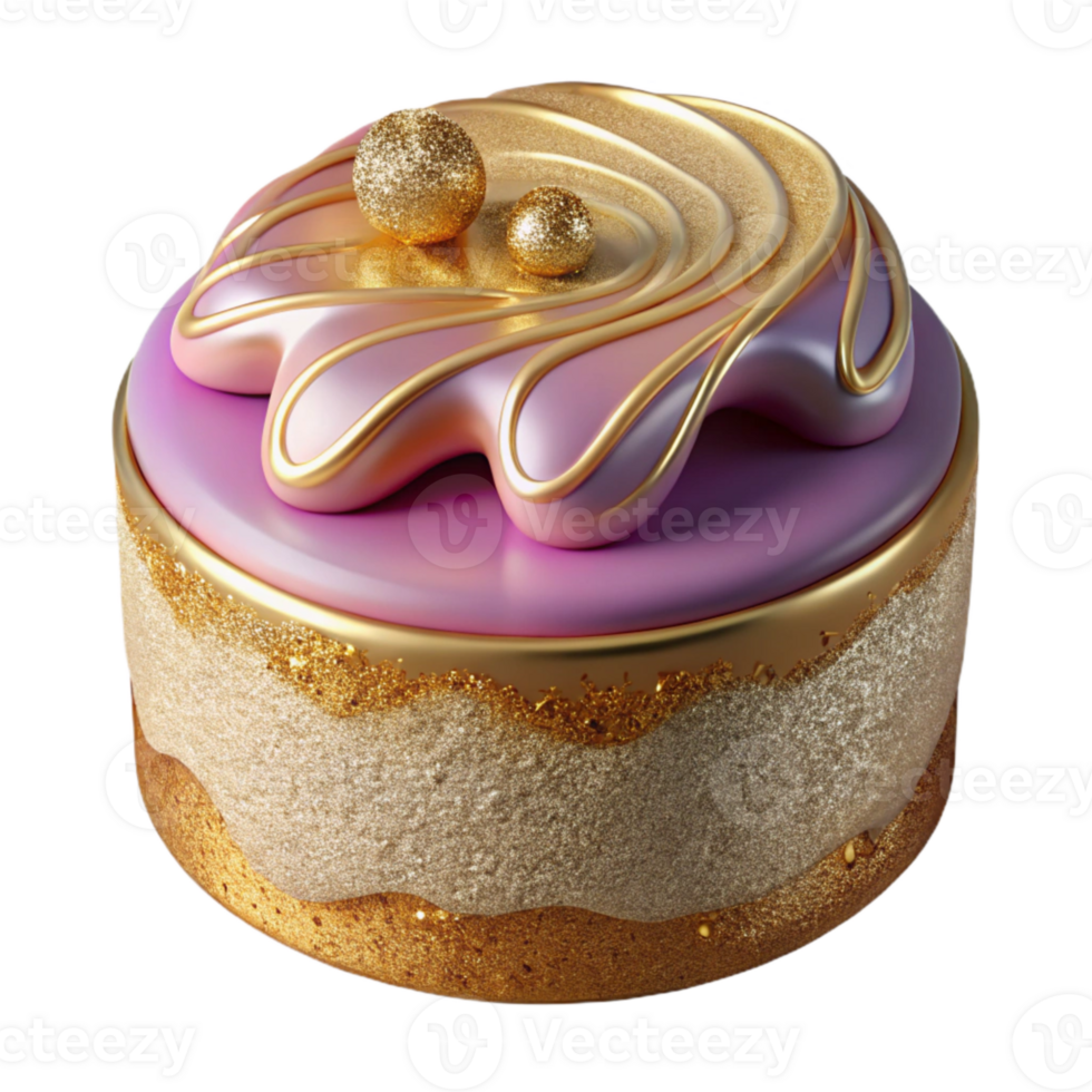 vibrant modern Cake Dessert Food Photography Isolated for Pastry Shop original png