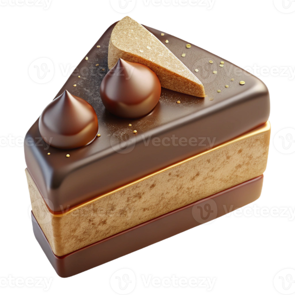 dramatic vintage Cake Slice Chocolate Birthday Treat Cutout for Dessert Menus authentic png