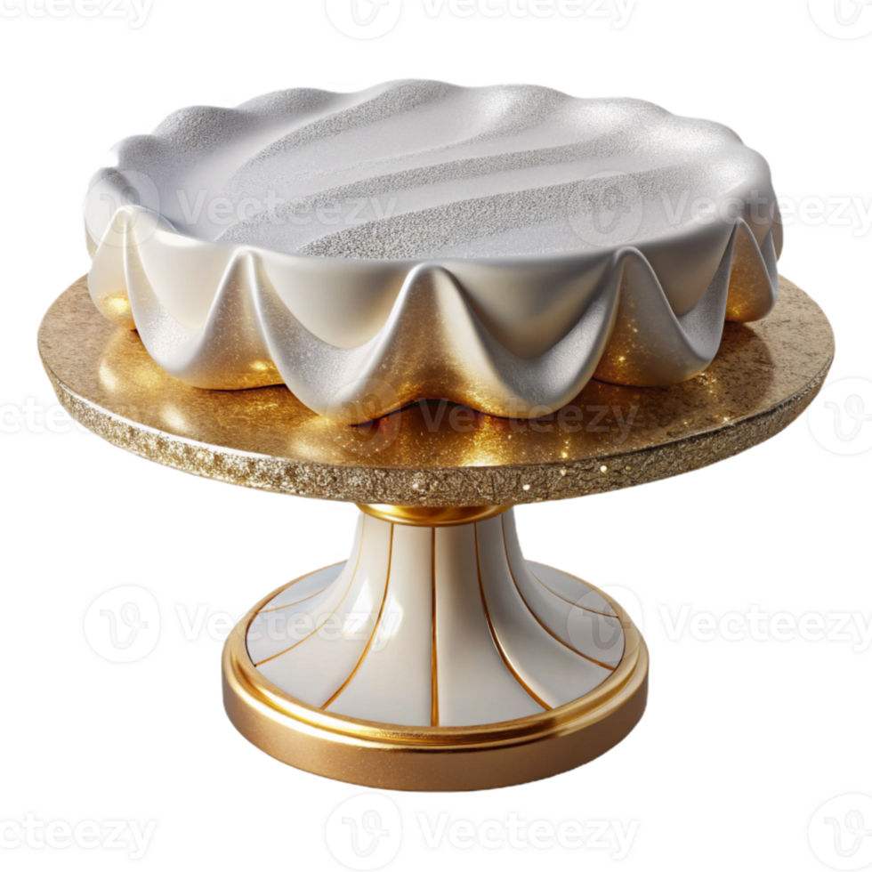 vibrant creative Cake Stand White Ceramic Transparent for Dessert Displays premium png
