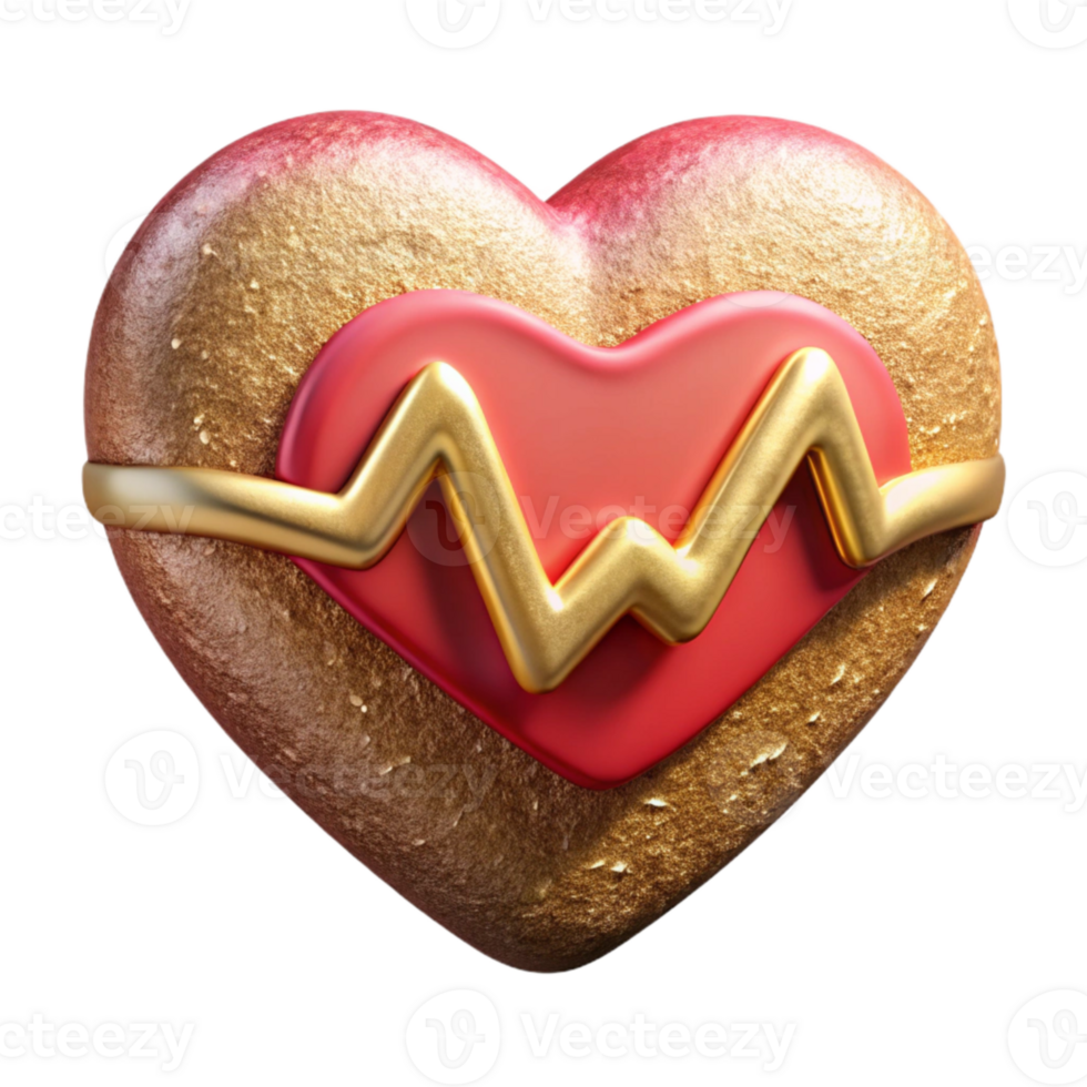 stunning rustic Cardiology Icon Heart Health Cutout for Cardiovascular Care authentic png