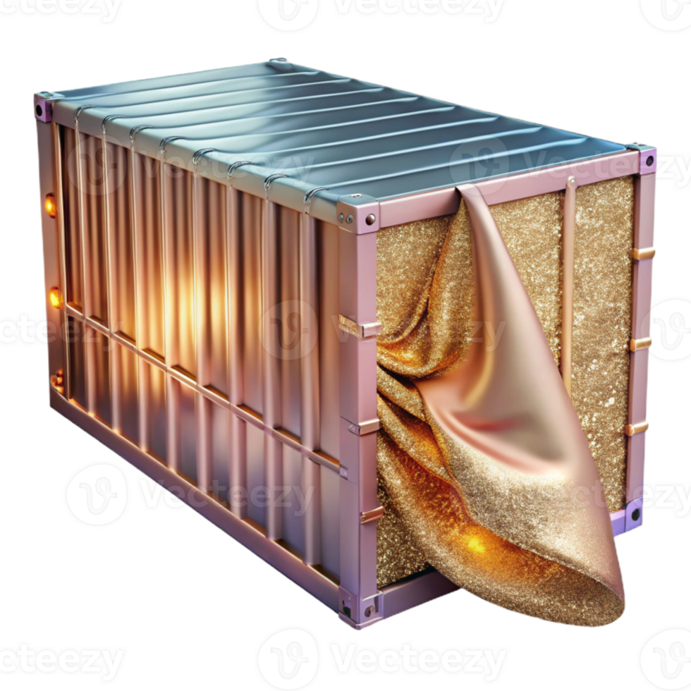 impressive minimalist Cargo Container Transparent Background for Shipping Logistics authentic png