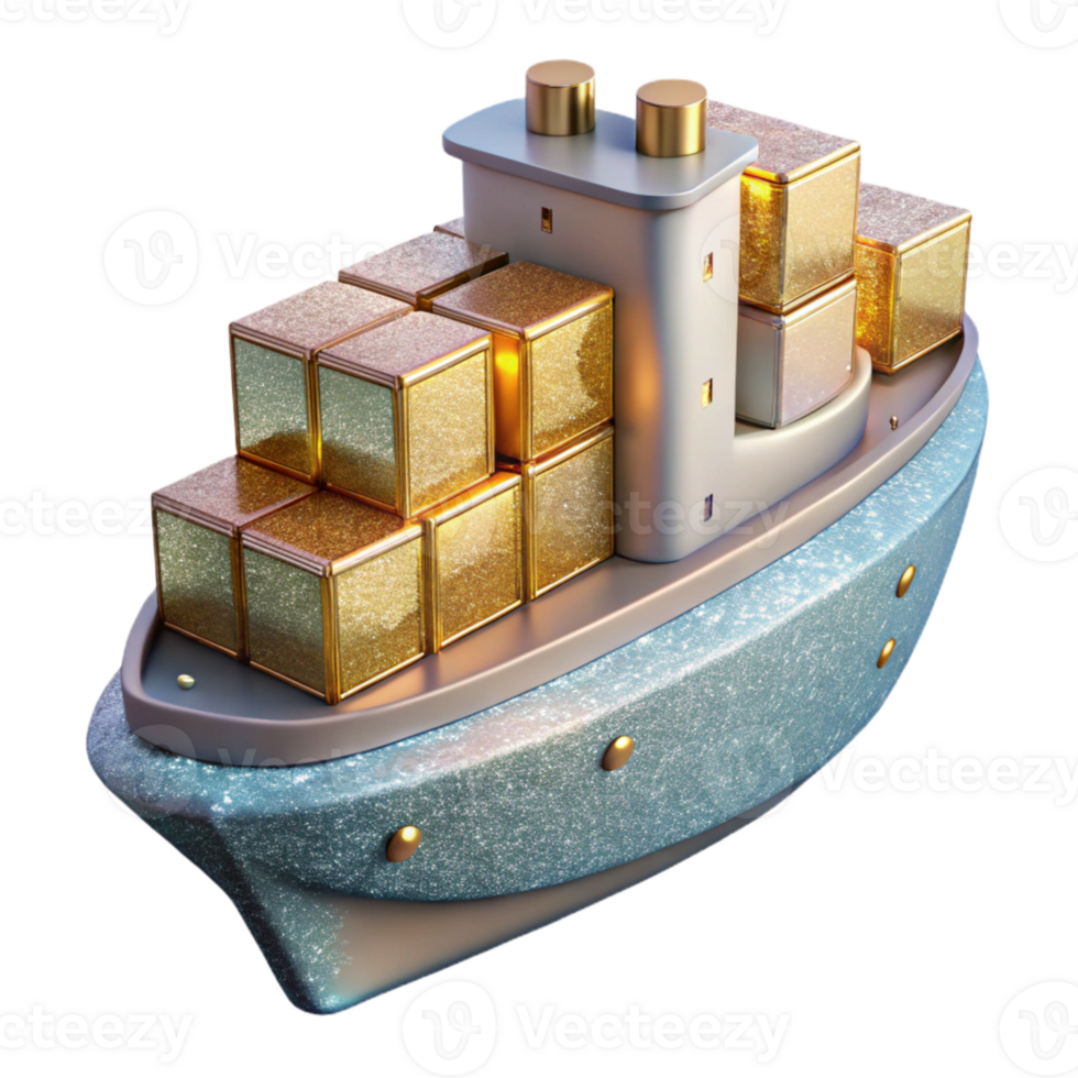 wonderful minimalist Cargo Ship Transparent Background for Logistics Projects high quality png