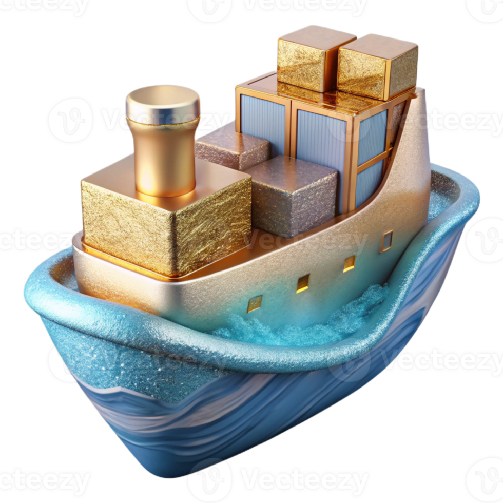 impressive rustic Cargo Ship Transparent Background for Logistics Projects original png