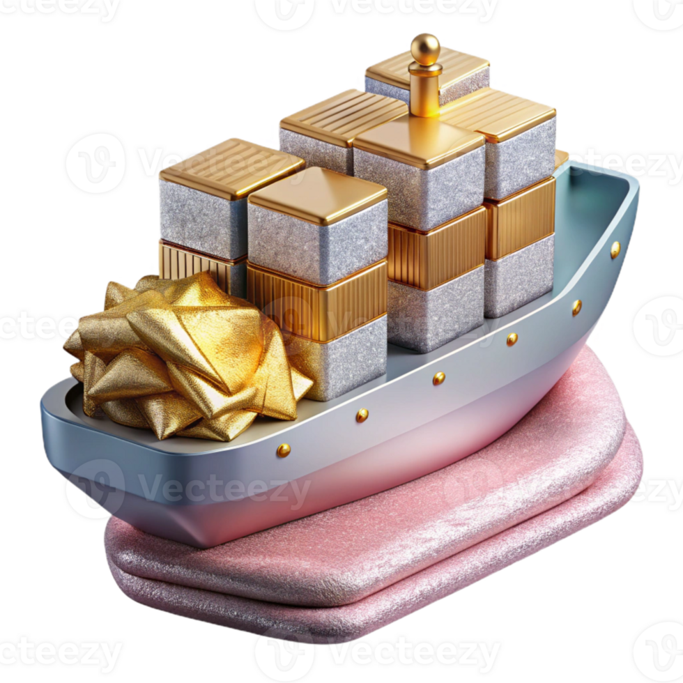 beautiful artistic Cargo Ship Transparent Background for Logistics Projects exclusive png