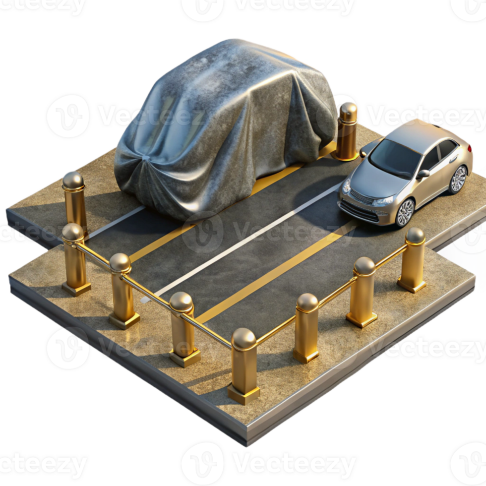 elegant contemporary Car Parking Lot Asphalt Lines Isolated genuine png