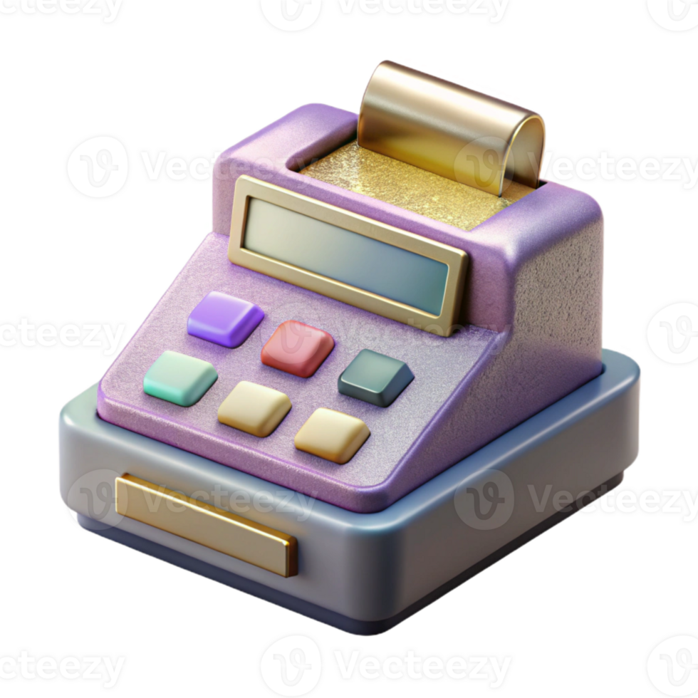 dramatic rustic Cash Register Icon Isolated Cutout for Retail Sales authentic png