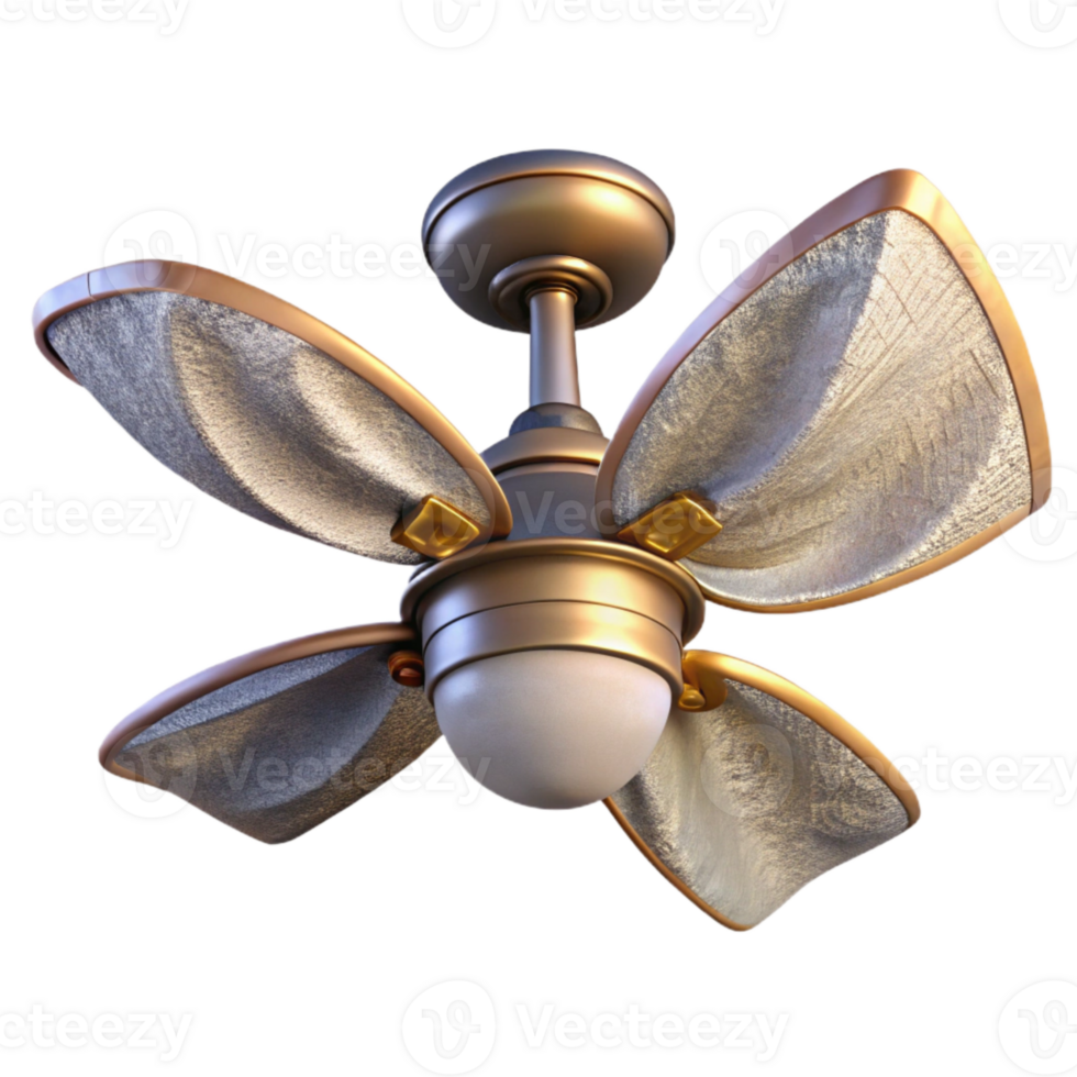 magnificent artistic Ceiling Fan Isolated for Air Circulation Design professional png