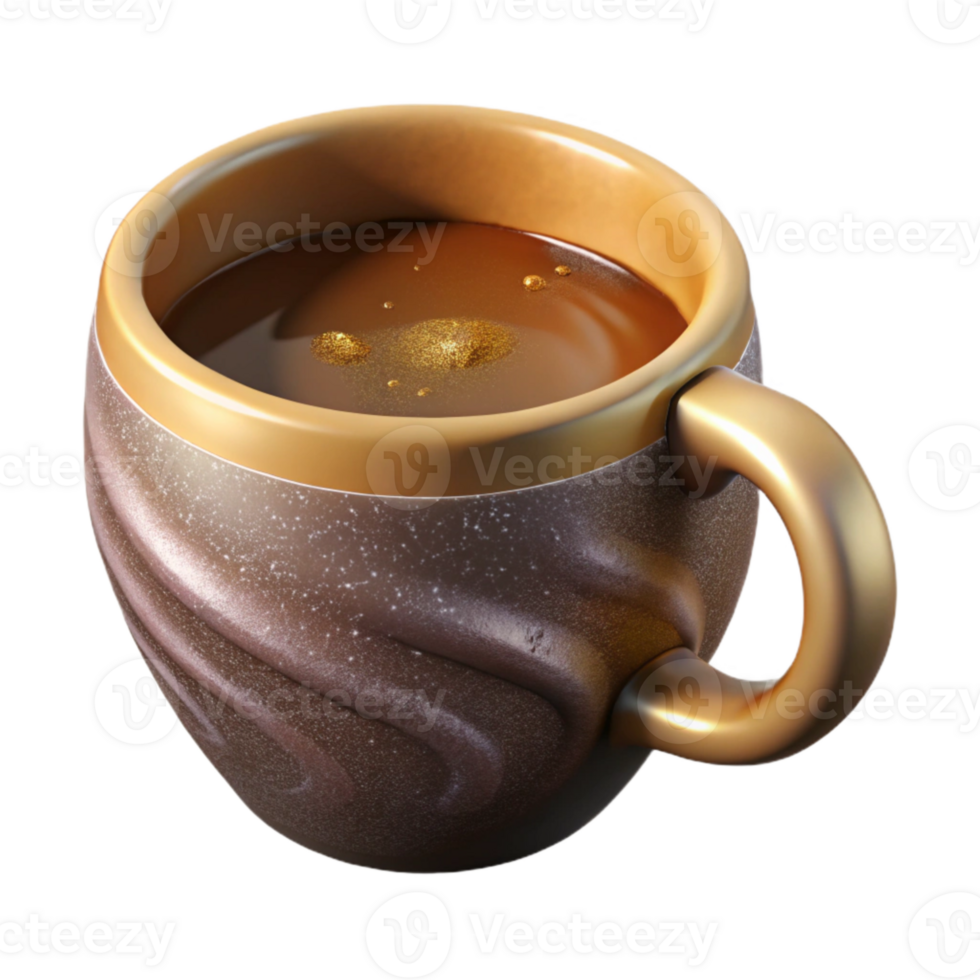 magnificent abstract Ceramic Mug with Coffee Isolated for Breakfast Images professional png