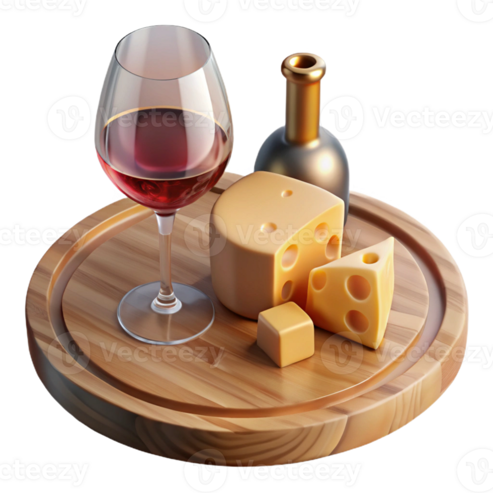 serene artistic Cheese Board Wooden Serving Board Cutout Wine and Cheese high resolution png