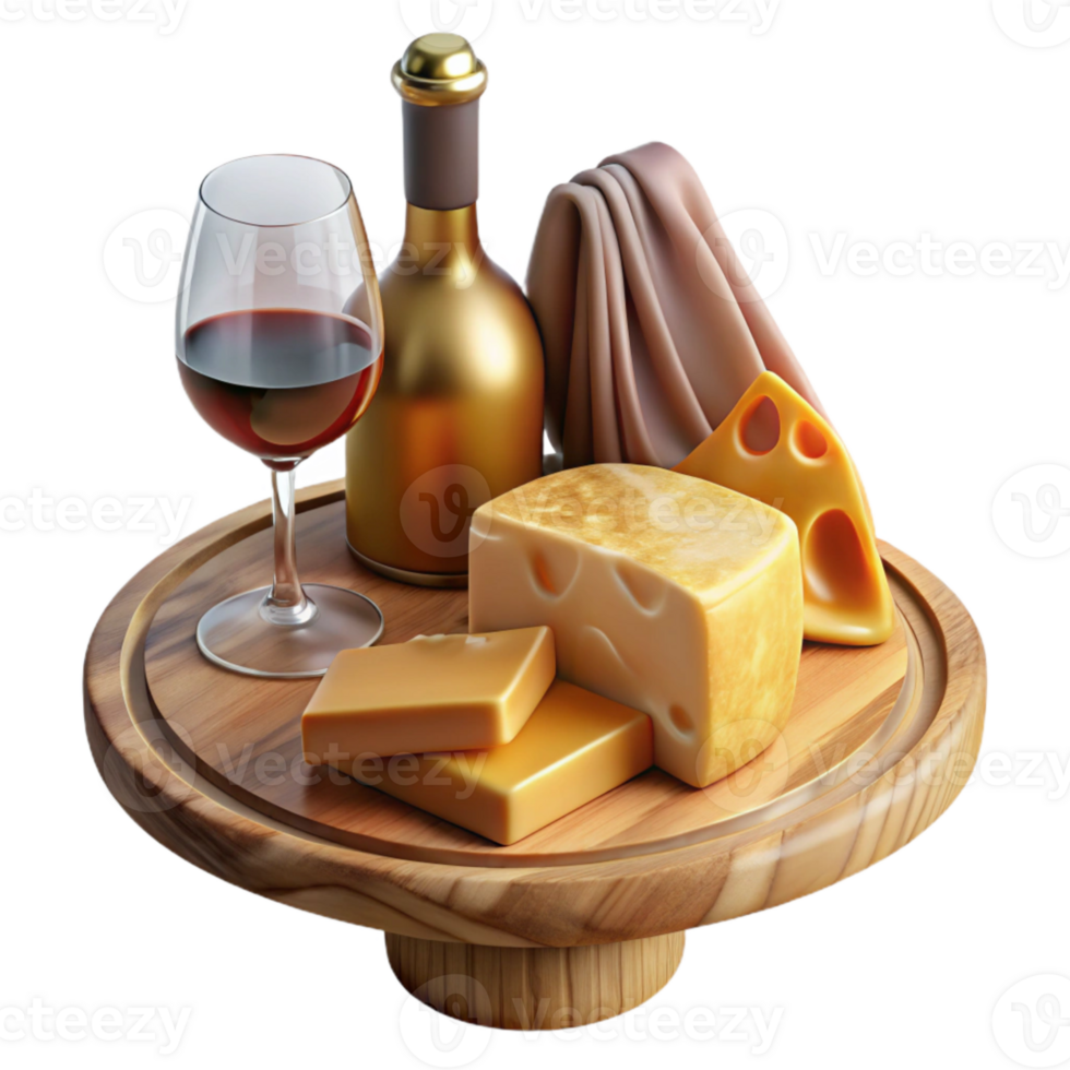 stunning artistic Cheese Board Wooden Serving Board Cutout Wine and Cheese high quality png