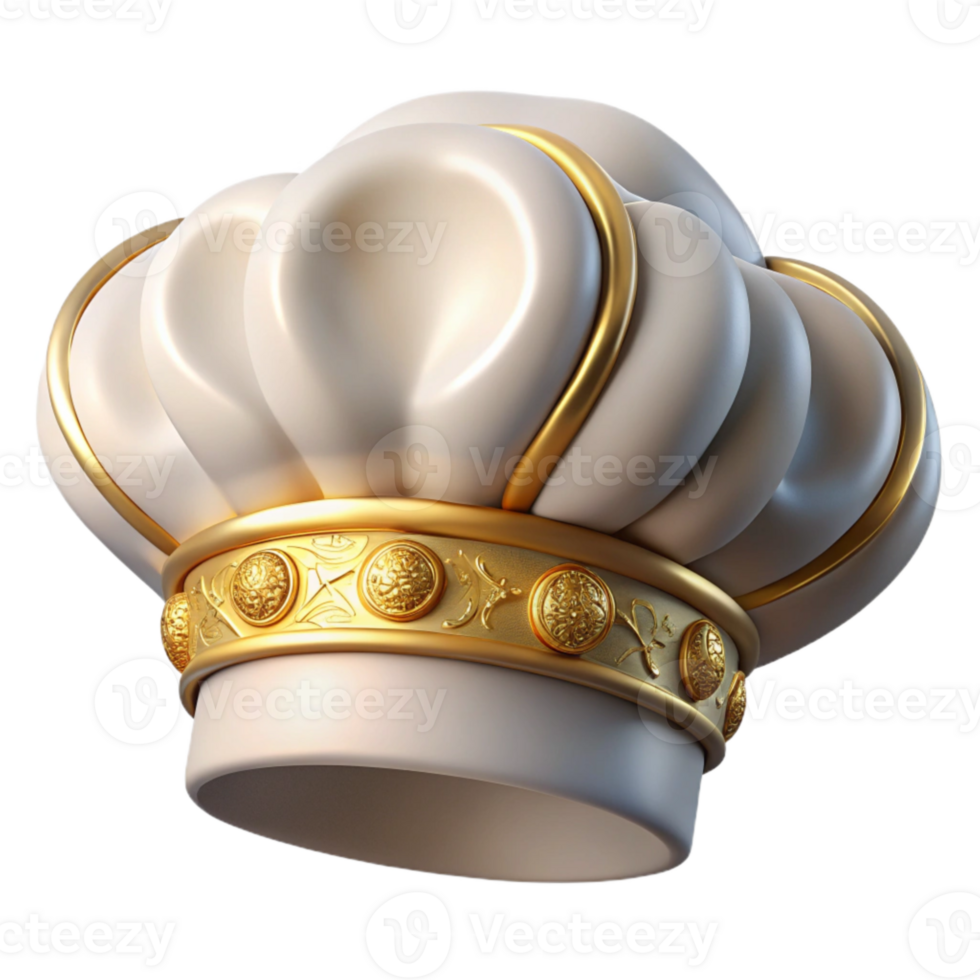 serene contemporary Chef Hat White Traditional Headwear Cutout Cooking Profession professional png