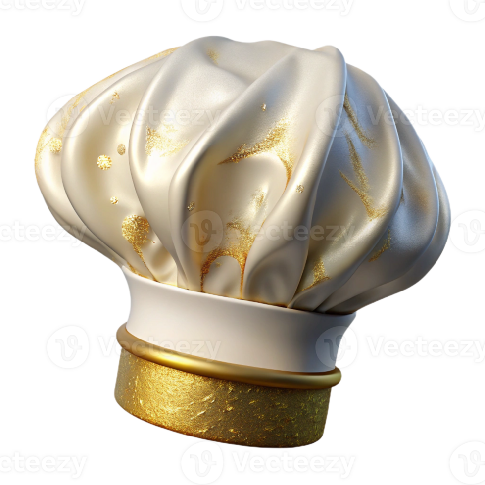 wonderful rustic Chef Hat White Classic Culinary Transparent Background authentic png