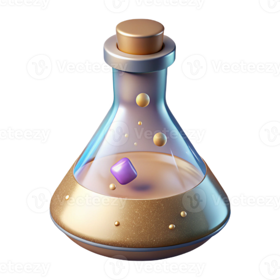 extraordinary contemporary Chemical Flask Experiment Isolated for Chemistry Graphics detailed png