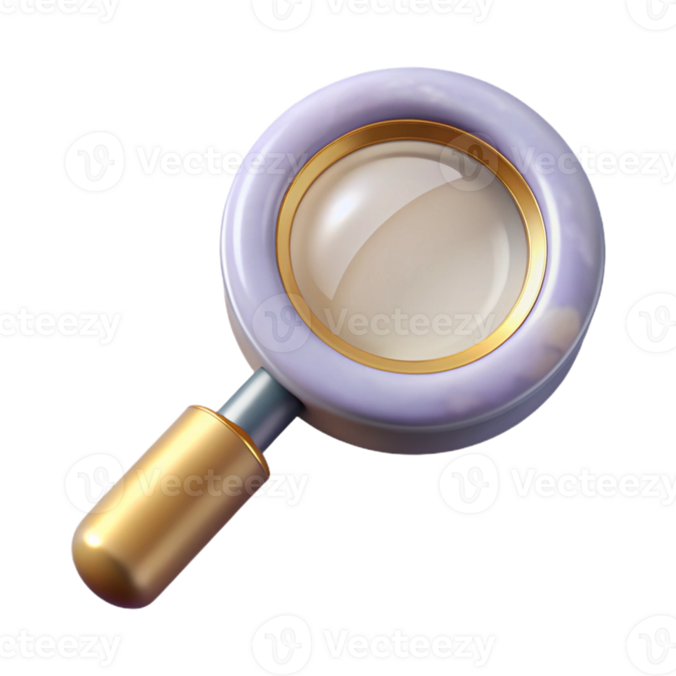 vibrant minimalist Clean Search Magnifying Glass Icon Isolated for Ui Design high quality png