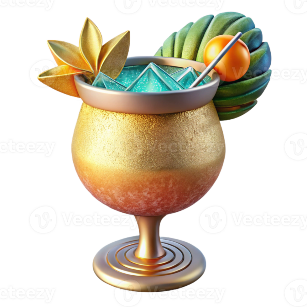 impressive artistic Cocktail Glass with Garnish Isolated for Bar Promotion high resolution png