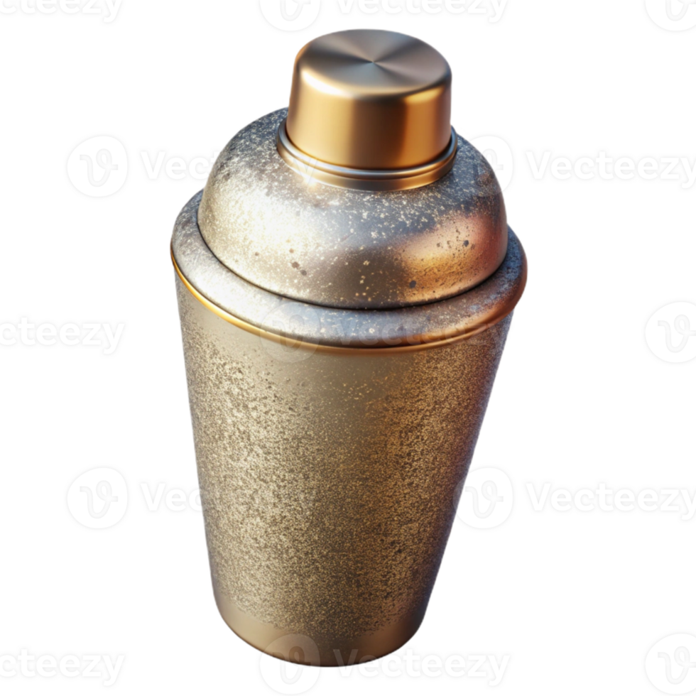 wonderful rustic Cocktail Shaker gold Bar Tool Cutout for Mixology high quality png