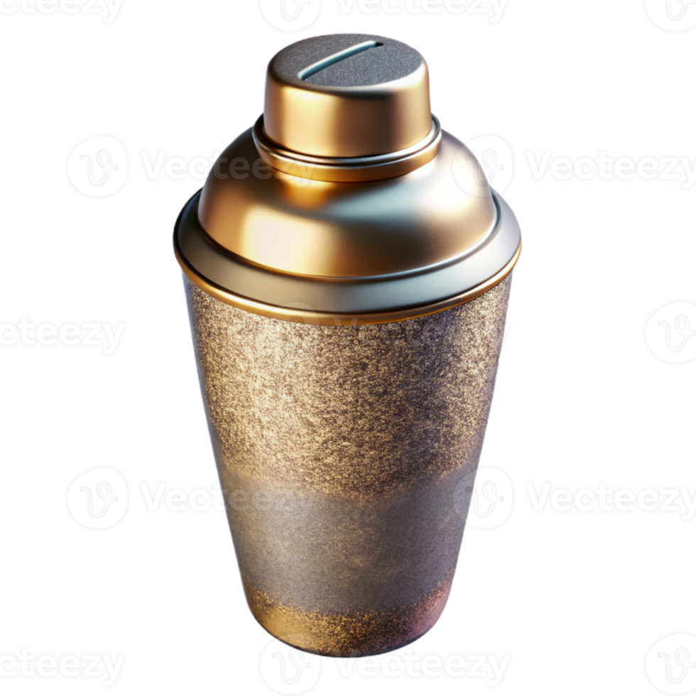 elegant modern Cocktail Shaker gold Bar Tool Cutout for Mixology original png