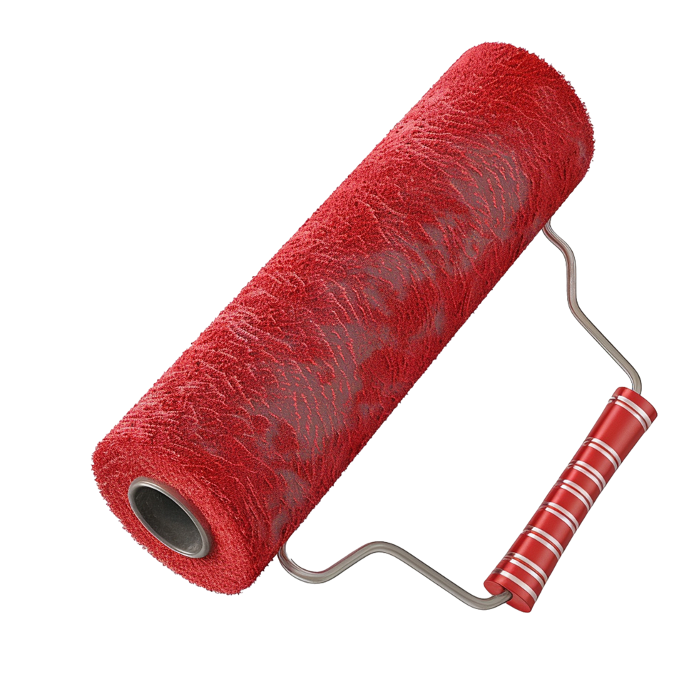 High quality Red Paint Roller for Professional Painting Projects png