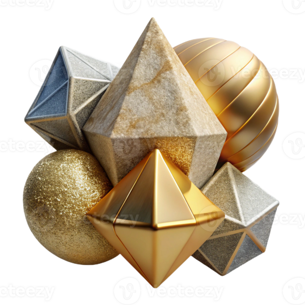 impressive creative Colorful Geometric Ornament Isolated for Greeting Card Design high resolution png