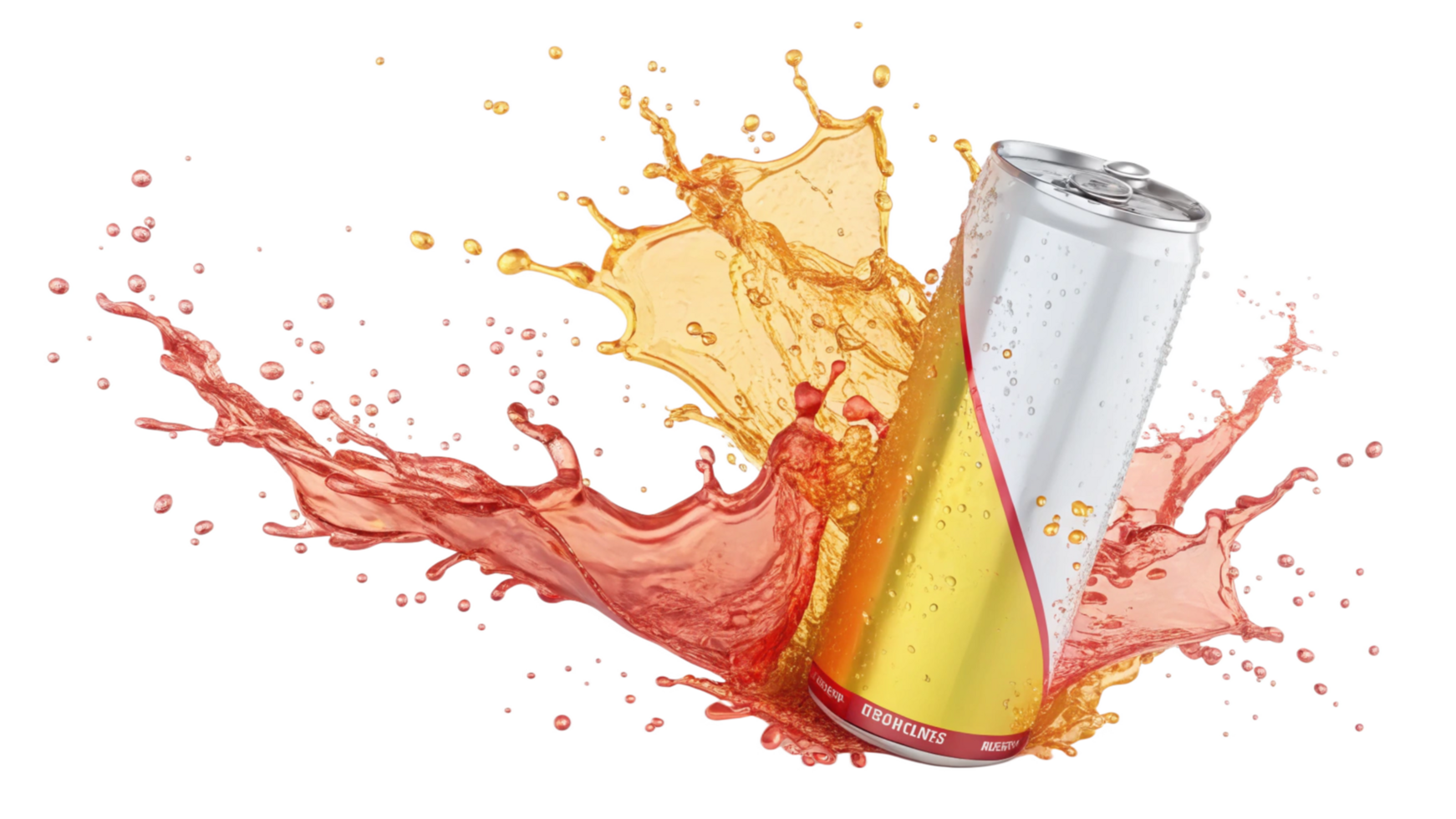 Refreshing Energy Drink Splash in Two Delicious Flavors png