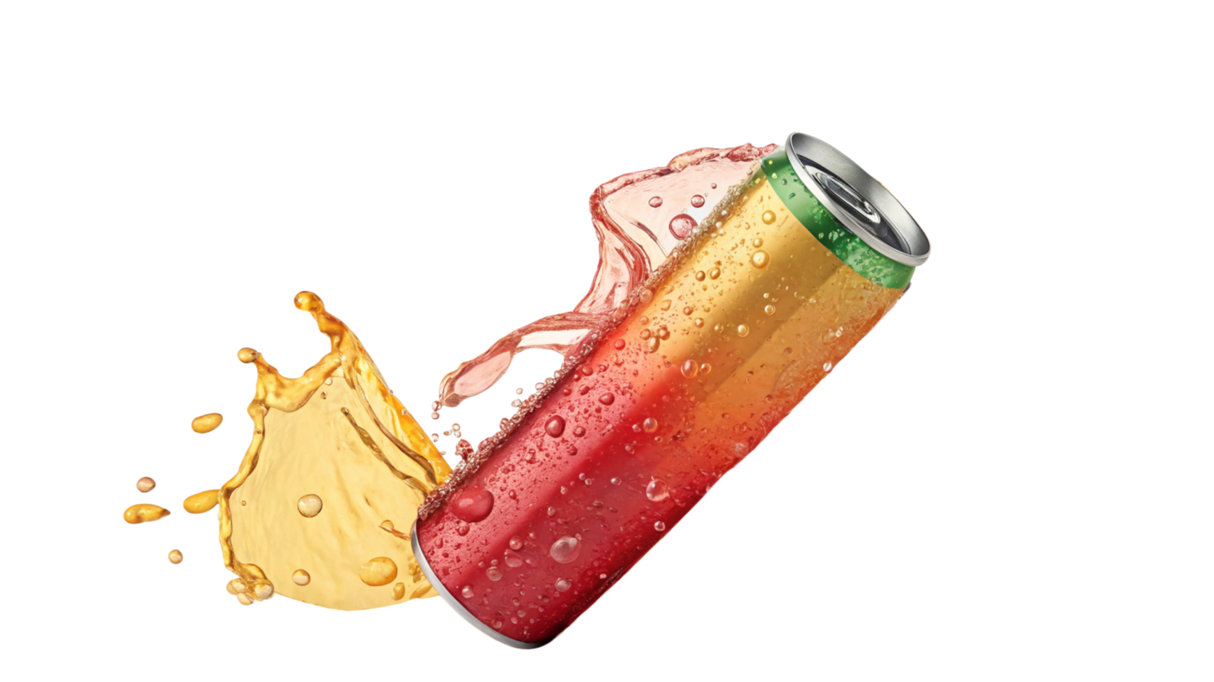 Refreshing Soda Can with Splashing Liquid Dynamic Image png