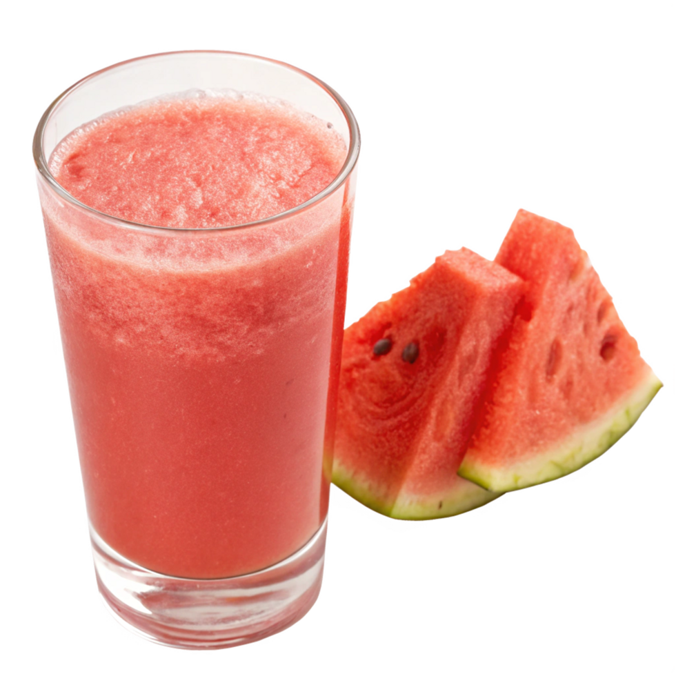 Refreshing Watermelon Smoothie in a Glass with Fresh Watermelon Slices png