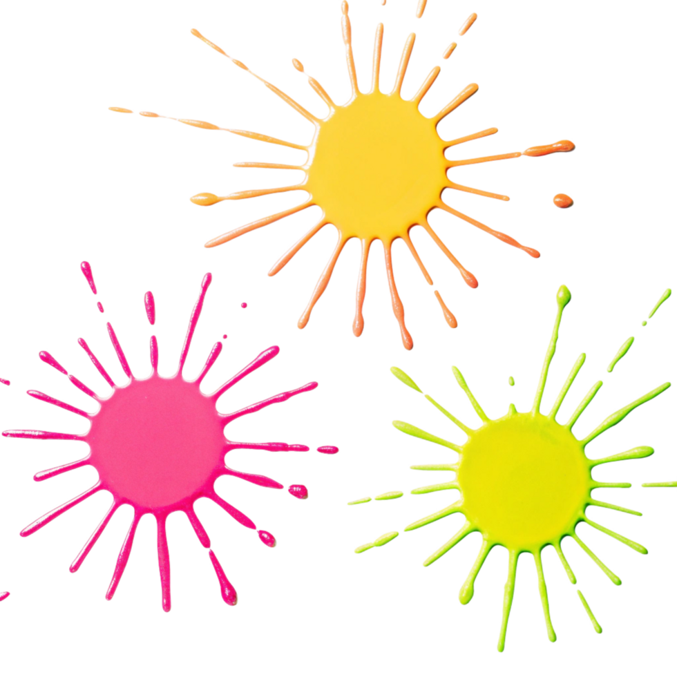 Vibrant Color Splashes Abstract Art Background Image png