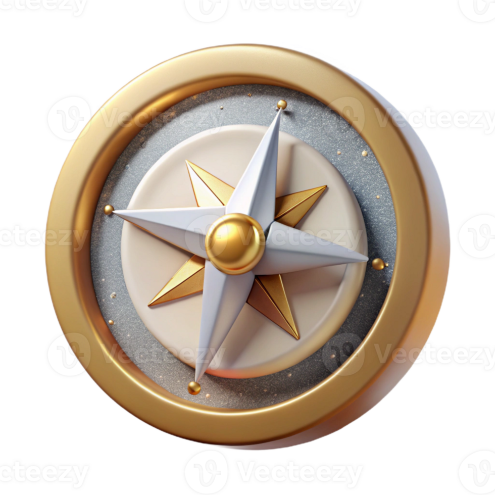 dramatic creative Compass with North Arrow and Direction Cutout for Orienteering exclusive png