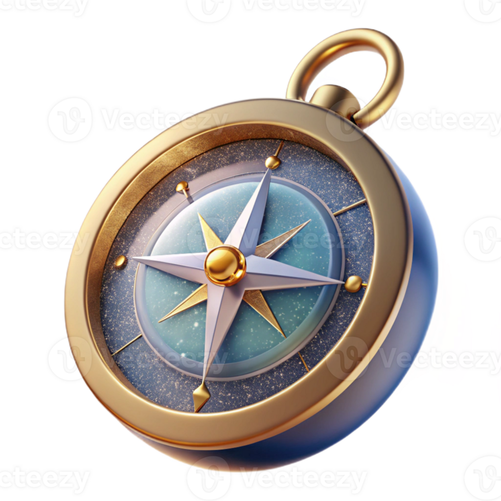 elegant vintage Compass with Magnetic North and Declination Cutout for Precise Orienteering png