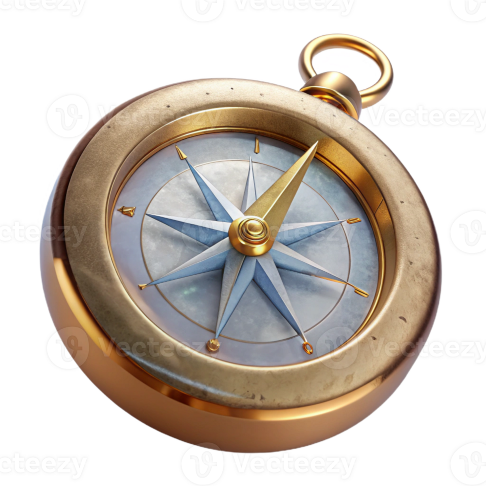 elegant traditional Compass with Magnetic North and Declination Cutout for Precise Orienteering professional png