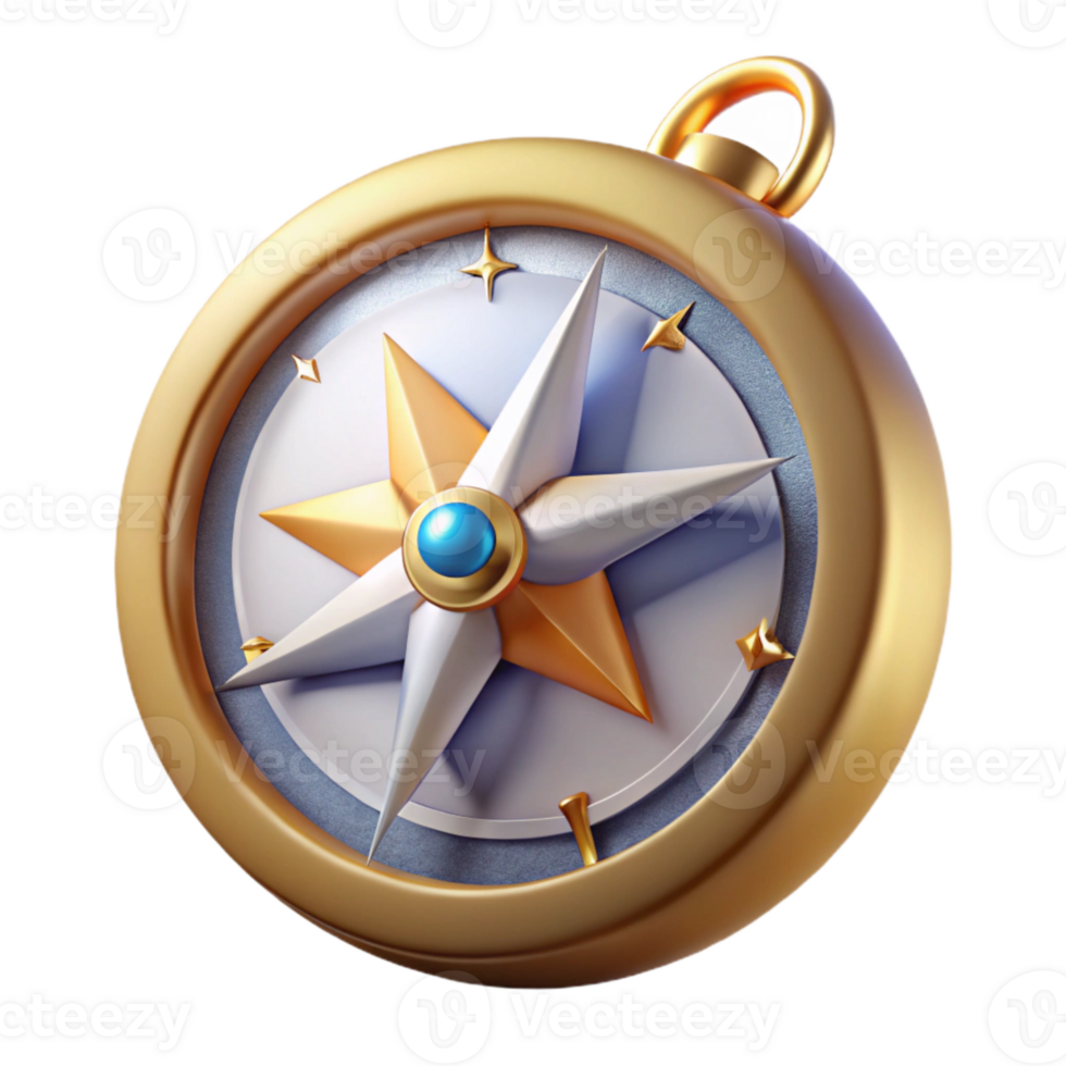 magnificent artistic Compass with North Arrow and Direction Cutout for Orienteering high resolution png