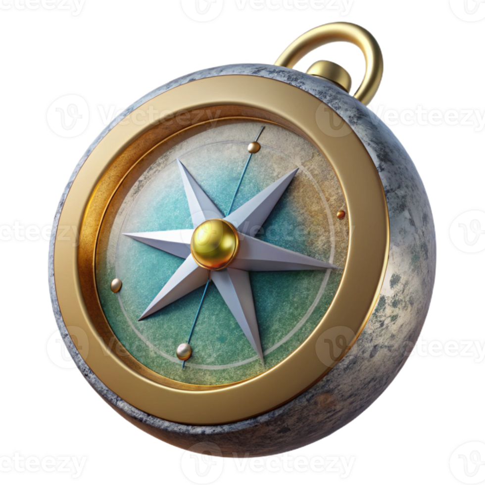 wonderful minimalist Compass with Magnetic North and Declination Cutout for Precise Orienteering authentic png