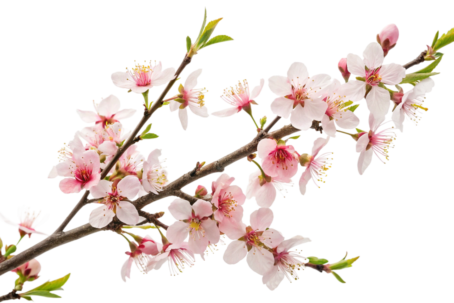 Beautiful Pink Peach Blossoms Branch Spring Flowers in Full Bloom png