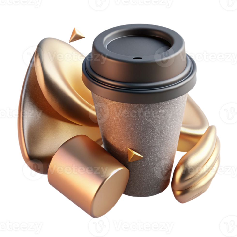 stunning classic Corporate Identity Mockup with Coffee Cup Isolated png