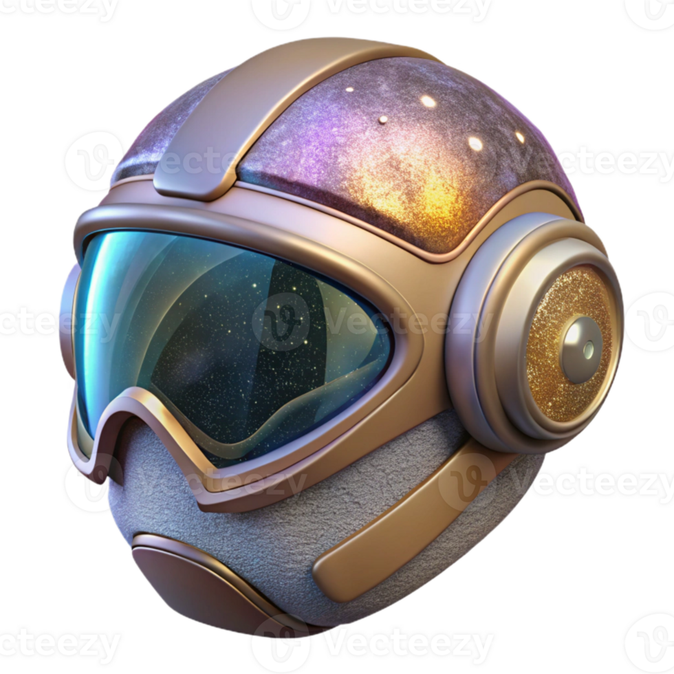 wonderful vintage Cyberpunk Vr Helmet Isolated with Transparent Background png