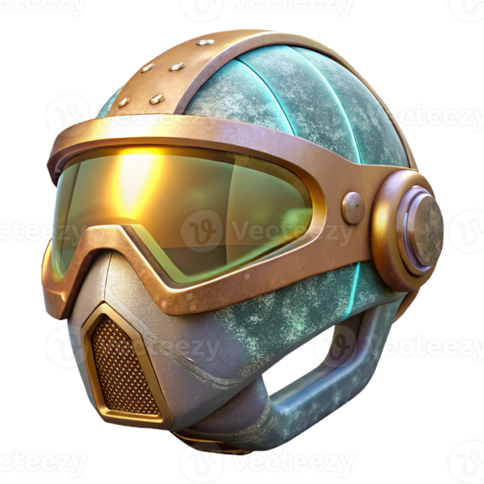 magnificent traditional Cyberpunk Vr Helmet Isolated with Transparent Background professional png