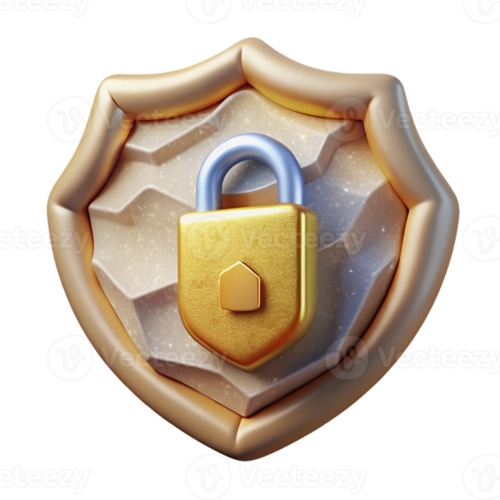 serene artistic Cybersecurity Data Protection Icon Isolated for Network Security detailed png