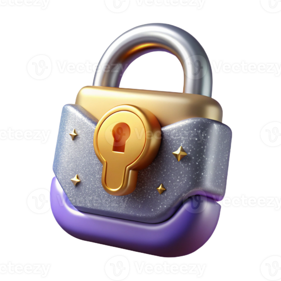 extraordinary abstract Cybersecurity Lock Icon Isolated for Data Protection original png