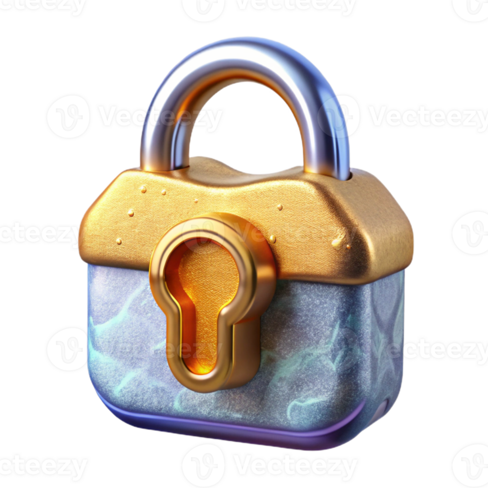 magnificent creative Cybersecurity Lock Icon Isolated for Data Protection premium png