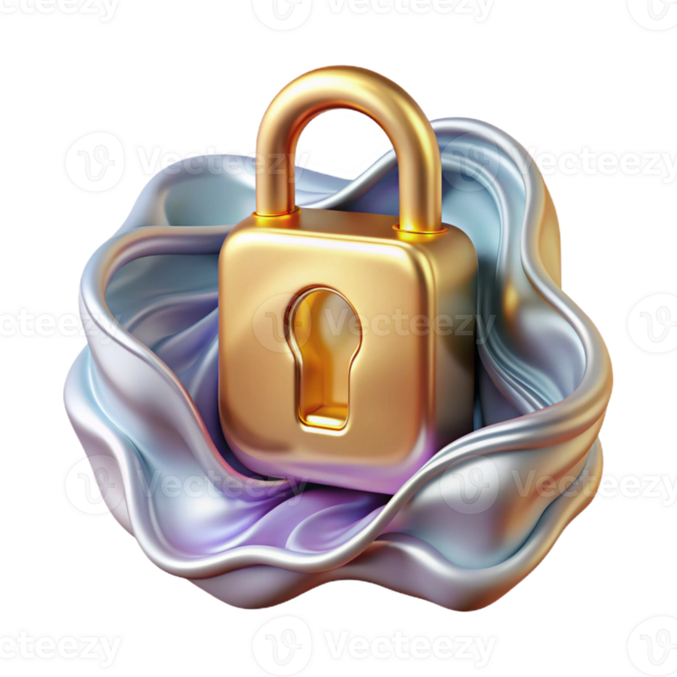wonderful classic Cybersecurity Lock Protection Icon Cutout for Data Security premium png